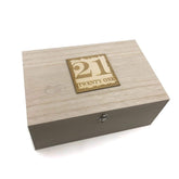 21st Birthday Gift Large Memories Keepsake Box - ukgiftstoreonline
